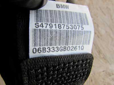 BMW Seat Belt, Rear Right 72117918753 E63 645Ci 650i M66